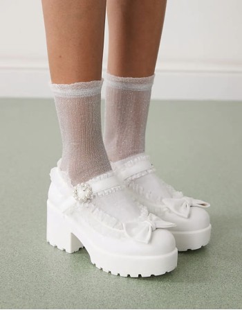 Koi Tira Ruffle Mary Janes Porcelain Delights Edition
