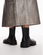 Wide Fit Lucas chunky chelsea boots in black