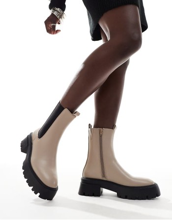 Addilyn chunky ankle boots in natural