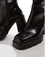 Mayah knee boots in brown