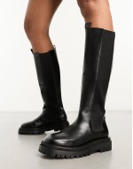 Dana tall chelsea boots in black leather