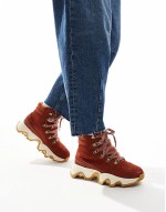 Kinetic Impact Conquest Plus WP waterproof suede snow boots in sanguine red and jet