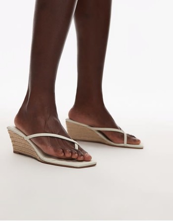 Hannah wedge heel in white
