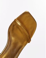 Goldie high heeled two part sandal in gold